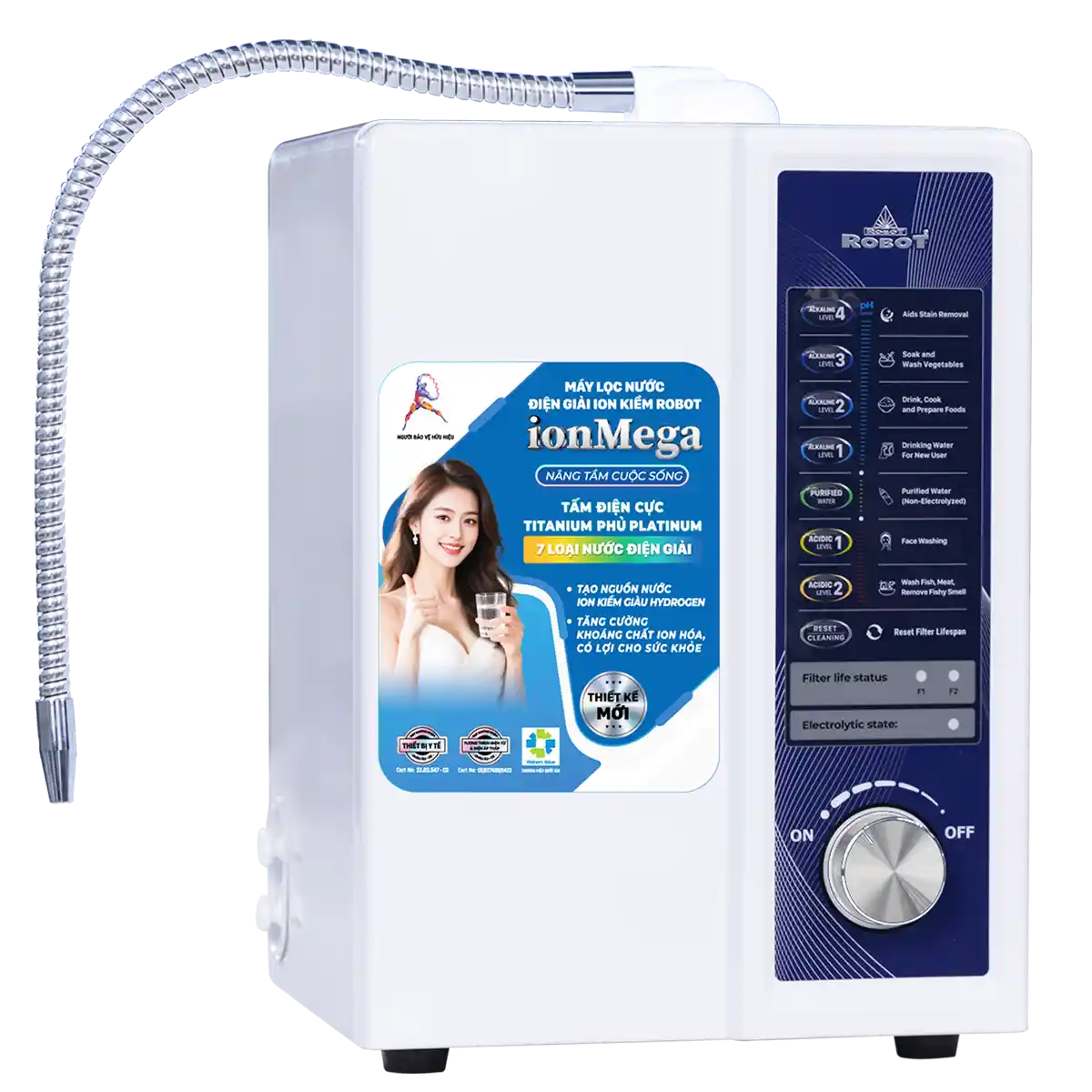 Máy lọc nước điện giải ion kiềm ROBOT ionMega 117