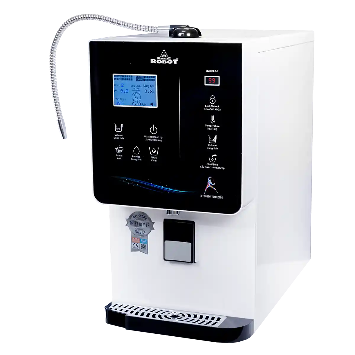Máy lọc nước điện giải ion kiềm Nóng thông minh Lạnh ROBOT ionQueen 711 - Ảnh 4